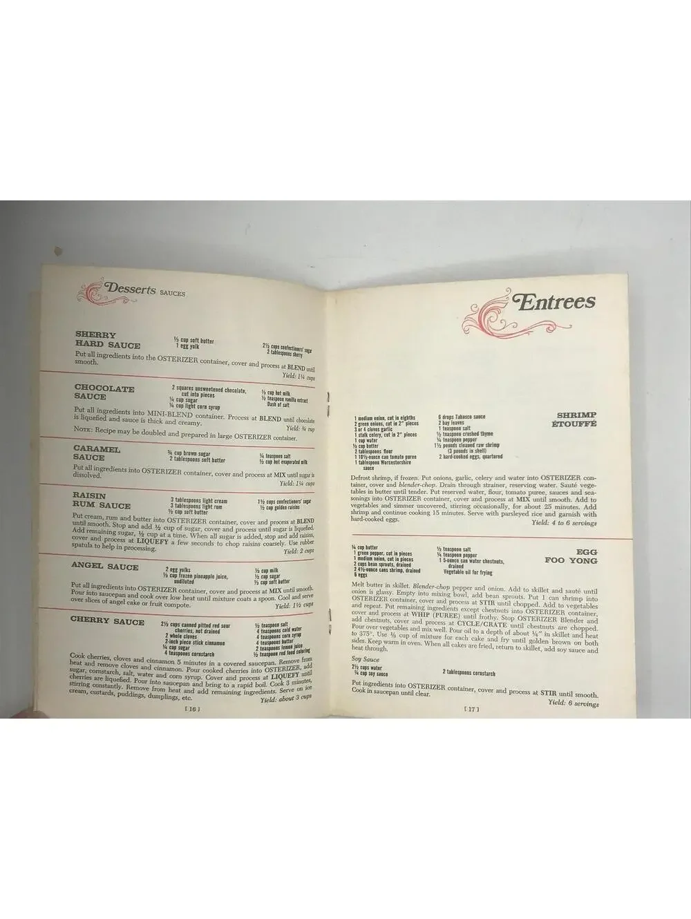 Vintage 1973 Osterizer Blender Cookbook: Spin Cookery Recipes